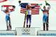 SOCHI, RUSSIA - FEBRUARY 21: (L-R) Silver medalist Marlies Schild of Austria, gold medalist Mikaela Shiffrin of the United States and bronze medalist Kathrin Zettel of Austria celebrate during the flower ceremony for the Women's Slalom during day 14 of the Sochi 2014 Winter Olympics at Rosa Khutor Alpine Center on February 21, 2014 in Sochi, Russia. (Photo by Doug Pensinger/Getty Images)