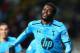 NEWCASTLE UPON TYNE, ENGLAND - FEBRUARY 12: Emmanuel Adebayor of Tottenham Hotspur celebrates scoring his sides third goal during the Barclays Premier League match between Newcastle United and Tottenham Hotspur at St James' Park on February 12, 2014 in Newcastle upon Tyne, England. (Photo by Michael Steele/Getty Images)