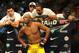 Jul 6, 2013; Las Vegas, NV, USA; Anderson Silva (yellow shorts) is introduced for his Middleweight Chamionship Bout at the MGM Grand Garden Arena. Chris Weidman defeated Anderson in a TKO in the second round. Mandatory Credit: Jayne Kamin-Oncea-USA TODAY Sports
