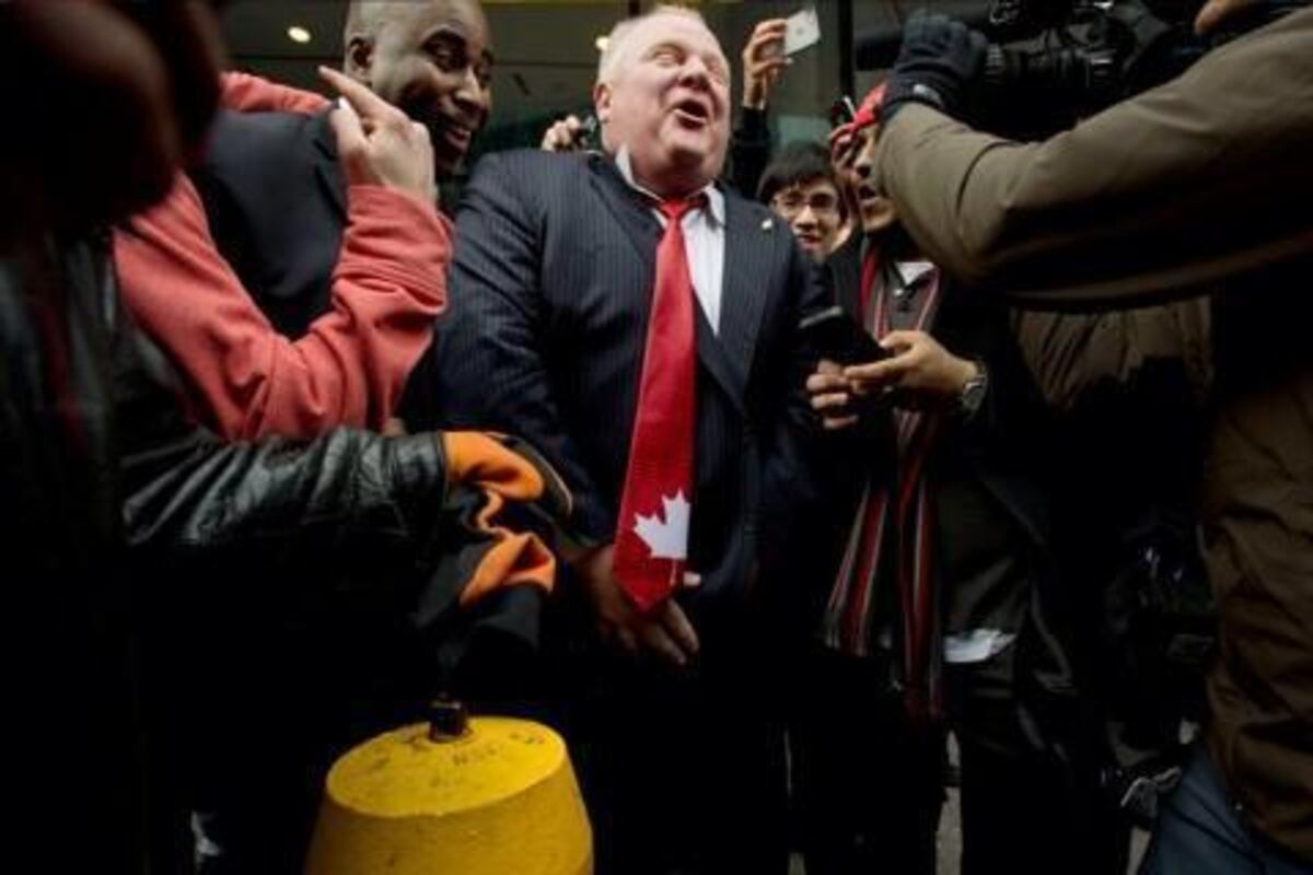 Rob Ford Runs into Fire Hydrant While Celebrating Canada ...