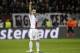 PSG's Zlatan Ibrahimovic celebrates his side's second goal during a Champions League round of the last 16 first leg soccer match between Bayer Leverkusen and Paris Saint-Germain in Leverkusen, Germany, Tuesday Feb. 18, 2014. (AP Photo/Martin Meissner)