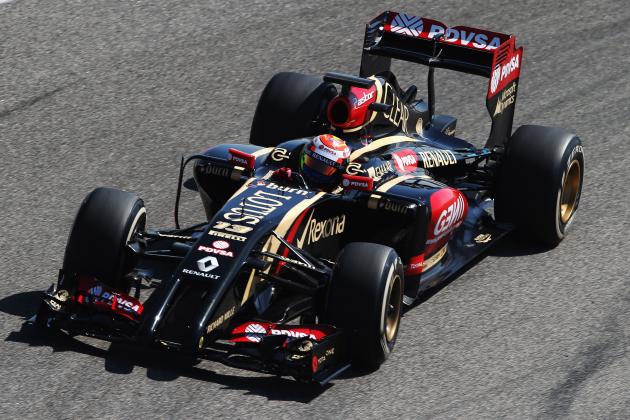 BAHRAIN, BAHRAIN - FEBRUARY 21:  Pastor Maldonado of Venezuela and Lotus drives during day three of Formula One Winter Testing at the Bahrain International Circuit on February 21, 2014 in Bahrain, Bahrain.  (Photo by Mark Thompson/Getty Images)
