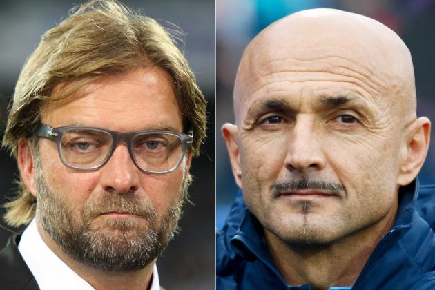 FILE PHOTO - EDITORS NOTE: COMPOSITE OF TWO IMAGES - Image Numbers 180967962 (L) and 154454347) In this composite image a comparison has been made between Jurgen Klopp, Head Coach of Borussia Dortmund and Zenit St. Petersburg head coach Luciano Spalletti. Zenit St Petersburg and Borussia Dortmund meet in the UEFA Champions League Round of 16 with the first leg on Febuary 25, 2014 and the 2nd leg on March 19, 2014. ***LEFT IMAGE*** NAPLES, ITALY - SEPTEMBER 18: Borussia Dortmund head coach Jurgen Klopp looks on during the Uefa Champions League Group F match between Napoli and Borussia Dortmund at Stadio San Paolo on September 18, 2013 in Naples, Italy. (Photo by Paolo Bruno/Getty Images) ***RIGHT IMAGE*** ST. PETERSBURG, RUSSIA - OCTOBER 20: FC Zenit St. Petersburg head coach Luciano Spalletti looks on during the Russian Football League Championship match between FC Zenit St. Petersburg and FC Kuban Krasnodar at the Petrovsky Stadium on October 20, 2012 in St. Petersburg, Russia. (Photo by Mike Kireev/Epsilon