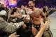 COMMERCIAL IMAGE - In this photograph taken by AP Images for WWE, WWE Champion CM Punk thanks the troops for their service during WWE’s 9th annual