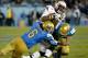PASADENA, CA - NOVEMBER 23: Marion Grice #1 of the Arizona State Sun Devils is hit by Eric Kendricks #6 of the UCLA Bruins and Brandon Sermons #25 for a stop on third down during the third quarter at Rose Bowl on November 23, 2013 in Pasadena, California. (Photo by Harry How/Getty Images)