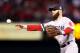 ST LOUIS, MO - OCTOBER 28: Dustin Pedroia #15 of the Boston Red Sox in action against the St. Louis Cardinals during Game Five of the 2013 World Series at Busch Stadium on October 28, 2013 in St Louis, Missouri. (Photo by Elsa/Getty Images)