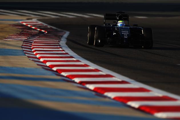 BAHRAIN, BAHRAIN - FEBRUARY 21:  Felipe Massa of Brazil and Williams drives during day three of Formula One Winter Testing at the Bahrain International Circuit on February 21, 2014 in Bahrain, Bahrain.  (Photo by Mark Thompson/Getty Images)