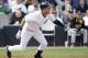 New York Yankees shortstop Derek Jeter grounds out during the fourth inning of an exhibition baseball game against the Pittsburgh Pirates Thursday, Feb. 27, 2014, in Tampa, Fla. (AP Photo/Charlie Neibergall)