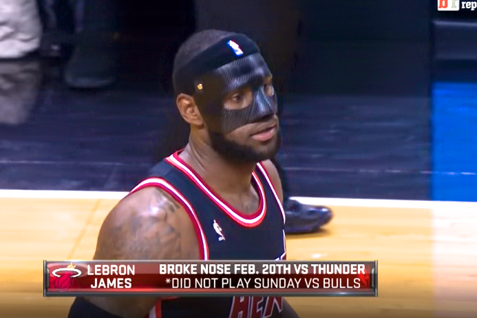 NBA tells LeBron to ditch the black mask and wear a clear one