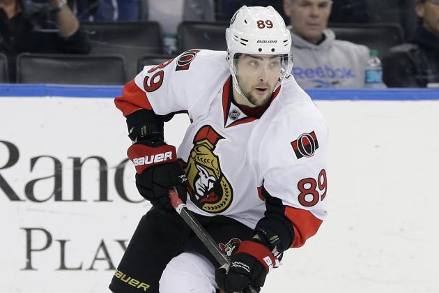 Ottawa Senators left wing Cory Conacher (89) skates against the Tampa Bay Lightning during the third period of an NHL hockey game Thursday, Jan. 23, 2014, in Tampa, Fla. (AP Photo/Chris O'Meara)