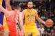 LOS ANGELES, CA - FEBRUARY 19: Kendall Marshall #12 of the Los Angeles Lakers handles the basketball against the Houston Rockets at STAPLES Center on February 19, 2014 in Los Angeles, California. NOTE TO USER: User expressly acknowledges and agrees that, by downloading and/or using this Photograph, user is consenting to the terms and conditions of the Getty Images License Agreement. Mandatory Copyright Notice: Copyright 2014 NBAE (Photo by Andrew D. Bernstein/NBAE via Getty Images)