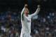 Real's Cristiano Ronaldo celebrates his goal during a Spanish La Liga soccer match between Real Madrid and Levante at the Santiago Bernabeu stadium in Madrid, Spain, Sunday March 9, 2014. (AP Photo/Andres Kudacki)