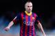 SAN SEBASTIAN, SPAIN - FEBRUARY 22: Andres Iniesta of FC Barcelona runs with the ball during the La Liga match between Real Sociedad and FC Barcelona at Estadio Anoeta on February 22, 2014 in San Sebastian, Spain. (Photo by David Ramos/Getty Images)