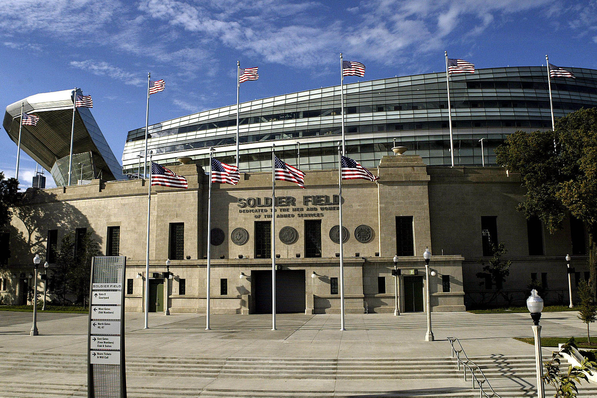 Soldier Field, Chicago, IL, Home of the Chicago Bears, Capacity 61,500