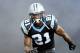 Carolina Panthers free safety Mike Mitchell (21) runs on the the field during player introductions before the start of an NFL football game in Charlotte, NC, Sunday, Dec. 15, 2013. (AP Photo / Mike McCarn)
