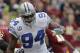 Dallas Cowboys defensive end DeMarcus Ware in action during the first half of an NFL football game against the Washington Redskins in Landover, Md., Sunday, Dec. 22, 2013. (AP Photo/Mark Tenally)