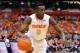 Jan 18, 2014; Syracuse, NY, USA; Syracuse Orange forward Jerami Grant (3) drives to the basket against the Pittsburgh Panthers during the first half at the Carrier Dome. Syracuse defeated Pittsburgh 59-54. Mandatory Credit: Rich Barnes-USA TODAY Sports