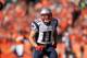 January 19, 2014; Denver, CO, USA; New England Patriots wide receiver Julian Edelman (11) against the Denver Broncos in the 2013 AFC Championship football game at Sports Authority Field at Mile High. Mandatory Credit: Mark J. Rebilas-USA TODAY Sports
