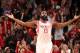 HOUSTON, TX - DECEMBER 28: James Harden #13 of the Houston Rockets looks on against the Indiana Pacers on March 7, 2014 at the Toyota Center in Houston, Texas. NOTE TO USER: User expressly acknowledges and agrees that, by downloading and or using this photograph, User is consenting to the terms and conditions of the Getty Images License Agreement. Mandatory Copyright Notice: Copyright 2014 NBAE (Photo by Layne Murdoch/NBAE via Getty Images)