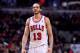 Jan 13, 2014; Chicago, IL, USA; Chicago Bulls center Joakim Noah (13) reacts after a play against the Washington Wizards during the second half at United Center. Washington defeats Chicago 102-88. Mandatory Credit: Mike DiNovo-USA TODAY Sports
