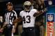 NEW ORLEANS, LA - SEPTEMBER 30: Running back Darren Sproles #43 of the New Orleans Saints celebrates after Sproles scores on a five-yard run in the first quarter against the Miami Dolphins at the Mercedes-Benz Superdome on September 30, 2013 in New Orleans, Louisiana. (Photo by Chris Graythen/Getty Images)
