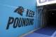 Aug 9, 2013; Charlotte, NC, USA; The tunnel to the Carolina Panthers locker room with the slogan