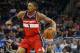 Mar 14, 2014; Orlando, FL, USA; Washington Wizards guard Bradley Beal (3) drives to the basket against the Orlando Magic during the second quarter at Amway Center. Mandatory Credit: Kim Klement-USA TODAY Sports