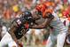 CHICAGO, IL - SEPTEMBER 08: Julius Peppers #90 of the Chicago Bears rushes against Anthony Collins #73 of the Cincinnati Bengals at Soldier Field on September 8, 2013 in Chicago, Illinois. The Bears defeated the Bengals 24-21. (Photo by Jonathan Daniel/Getty Images)