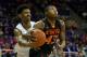 FORT WORTH, TX - FEBRUARY 24: Marcus Smart #43 of the Oklahoma State Cowboys drives to the basket against the TCU Horned Frogs on February 24, 2014 at Daniel-Meyer Coliseum in Fort Worth, Texas. (Photo by Cooper Neill/Getty Images)