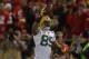 Jan 12, 2013; San Francisco, CA, USA; Green Bay Packers wide receiver James Jones (89) celebrates after a touchdown against the San Francisco 49ers during the second quarter of the NFC divisional round playoff game at Candlestick Park. Mandatory Credit: Kirby Lee-USA TODAY Sports