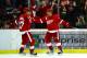 Daniel Alfredsson celebrates his third-period goal in Tuesday's win over Toronto