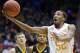 Tennessee guard Jordan McRae (52) drives against Iowa in the first half of a first-round game of the NCAA college basketball tournament on Wednesday, March 19, 2014, in Dayton, Ohio. (AP Photo/Al Behrman)