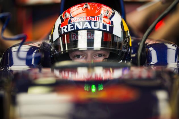 MELBOURNE, AUSTRALIA - MARCH 15: Daniil Kvyat of Russia and Scuderia Toro Rosso prepares to drive during qualifying for the Australian Formula One Grand Prix at Albert Park on March 15, 2014 in Melbourne, Australia. (Photo by Peter Fox/Getty Images)