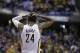 Indiana Pacers' Paul George (24) in action during the second half of an NBA basketball game against the Golden State Warriors Tuesday, March 4, 2014, in Indianapolis. Golden State defeated Indiana 98-96. (AP Photo/Darron Cummings)
