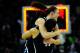 NEW ORLEANS, LA - APRIL 07: Stefanie Dolson #31 and Kiah Stokes #41 of the Connecticut Huskies celebrate victory over the Notre Dame Fighting Irish in the National Semifinal game of the 2013 NCAA Division I Women's Basketball Championship at the New Orleans Arena on April 7, 2013 in New Orleans, Louisiana. Connecticut won the game 83-65. (Photo by Stacy Revere/Getty Images)