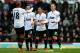 LONDON, ENGLAND - MARCH 22: (R-L) Wayne Rooney of Manchester United is congratulated by teammates Shinji Kagawa, Juan Mata and Ashley Young after scoring his team's second goal during the Barclays Premier League match between West Ham United and Manchester United at Boleyn Ground on March 22, 2014 in London, England. (Photo by Julian Finney/Getty Images)