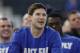 Creighton's Doug McDermott sits with teammates during a live broadcast of the Selection Sunday show in Omaha, Neb., Sunday, March 16, 2014. Creighton will play Louisiana-Lafayette in the second round of the NCAA college basketball tournament in San Antonio. (AP Photo/Nati Harnik)