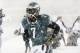 Dec 8, 2013; Philadelphia, PA, USA; Philadelphia Eagles quarterback Michael Vick (7) runs onto the field prior to the game against the Detroit Lions at Lincoln Financial Field. The Eagles defeated the Lions 34-20. Mandatory Credit: Howard Smith-USA TODAY Sports