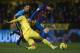 VILLARREAL, SPAIN - JANUARY 28: Mateo Musacchio (L) of Villarreal competes for the ball with Lionel Messi of Barcelona during the la Liga match between Villarreal and Barcelona at El Madrigal on January 28, 2012 in Villarreal, Spain. (Photo by Manuel Queimadelos Alonso/Getty Images)