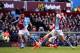 BIRMINGHAM, ENGLAND - MARCH 23: Steven N'Zonzi of Stoke scores his team's third goal during the Barclays Premier League match between Aston Villa and Stoke City at Villa Park on March 23, 2014 in Birmingham, England. (Photo by Michael Regan/Getty Images)
