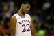 KANSAS CITY, MO - MARCH 14: Andrew Wiggins #22 of the Kansas Jayhawks walks off the court after the Jayhawks were deated by the Iowa State Cyclones in the Big 12 Basketball Tournament semifinal game at Sprint Center on March 14, 2014 in Kansas City, Missouri. (Photo by Jamie Squire/Getty Images)