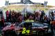MARTINSVILLE, VA - OCTOBER 27: Jeff Gordon, driver of the #24 Drive To End Hunger Chevrolet, and his team celebrate in victory lane after winning the NASCAR Sprint Cup Series Goody's Headache Relief Shot 500 Powered By Kroger at Martinsville Speedway on October 27, 2013 in Martinsville, Virginia. (Photo by Jerry Markland/Getty Images)
