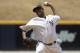 New York Yankees starting pitcher CC Sabathia throws during the first inning of a Legend Series exhibition baseball game with the Miami Marlins, a game in honor of Mariano Rivera at the Rod Carew Stadium in Panama City, Sunday, March 16, 2014. (AP Photo/Arnulfo Franco)