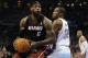 Feb 20, 2014; Oklahoma City, OK, USA; Miami Heat small forward LeBron James (6) handles the ball while being guarded by Oklahoma City Thunder small forward Kevin Durant (35) during the first quarter at Chesapeake Energy Arena. Mandatory Credit: Mark D. Smith-USA TODAY Sports