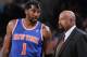 PORTLAND, OR - NOVEMBER 25: Amar'e Stoudemire #1 and Mike Woodson of the New York Knicks talk during the game against the Portland Trail Blazers on November 25, 2013 at the Moda Center Arena in Portland, Oregon. NOTE TO USER: User expressly acknowledges and agrees that, by downloading and or using this photograph, user is consenting to the terms and conditions of the Getty Images License Agreement. Mandatory Copyright Notice: Copyright 2013 NBAE (Photo by Sam Forencich/NBAE via Getty Images)
