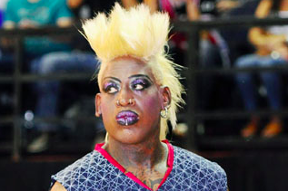 Dennis Rodman Plays in Basketball Game While Dressed as Drag Queen