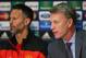 MANCHESTER, ENGLAND - MARCH 31: David Moyes the manager of Manchester United and Ryan Giggs face the media during a press conference at Old Trafford on March 31, 2014 in Manchester, England. (Photo by Alex Livesey/Getty Images)