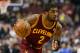 Feb 18, 2014; Philadelphia, PA, USA; Cleveland Cavaliers guard Kyrie Irving (2) during the first quarter against the Philadelphia 76ers at the Wells Fargo Center. The Cavaliers defeated the Sixers 114-85. Mandatory Credit: Howard Smith-USA TODAY Sports