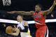 Golden State Warriors' Stephen Curry (30) drives past Portland Trail Blazers' Thomas Robinson (41) during the second half of an NBA basketball game on Sunday, Jan. 26, 2014, in Oakland, Calif. Golden State won 103-88. (AP Photo/Marcio Jose Sanchez)