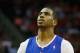 HOUSTON, TX - MARCH 29: Chris Paul #3 of the Los Angeles Clippers waits on the court against the Houston Rockets during the game at the Toyota Center on March 29, 2014 in Houston, Texas. NOTE TO USER: User expressly acknowledges and agrees that, by downloading and or using this photograph, User is consenting to the terms and conditions of the Getty Images License Agreement. (Photo by Scott Halleran/Getty Images)